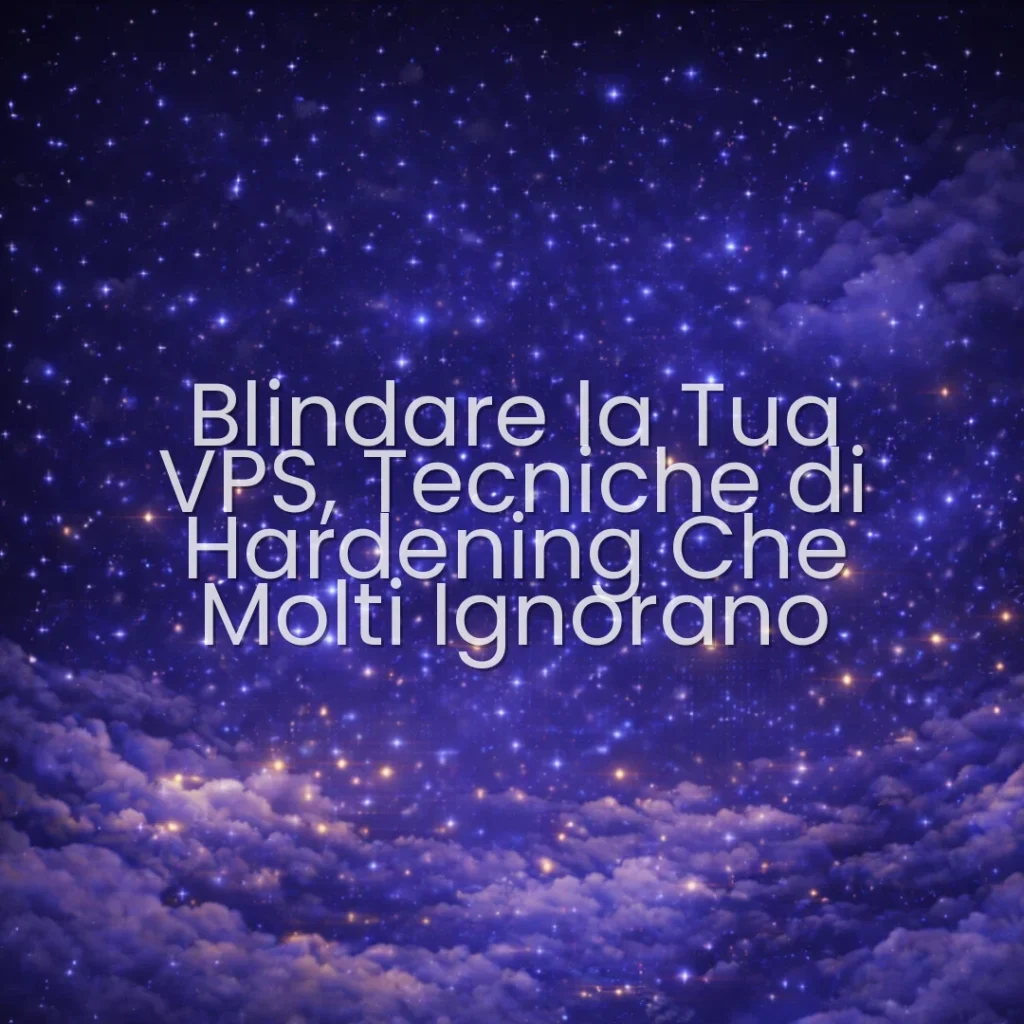 Blindare la Tua VPS, Tecniche di Hardening Che Molti Ignorano