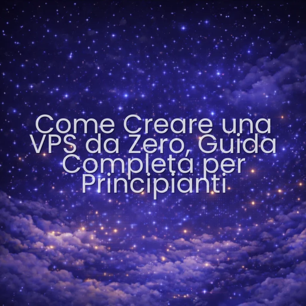 Come Creare una VPS da Zero, Guida Completa per Principianti
