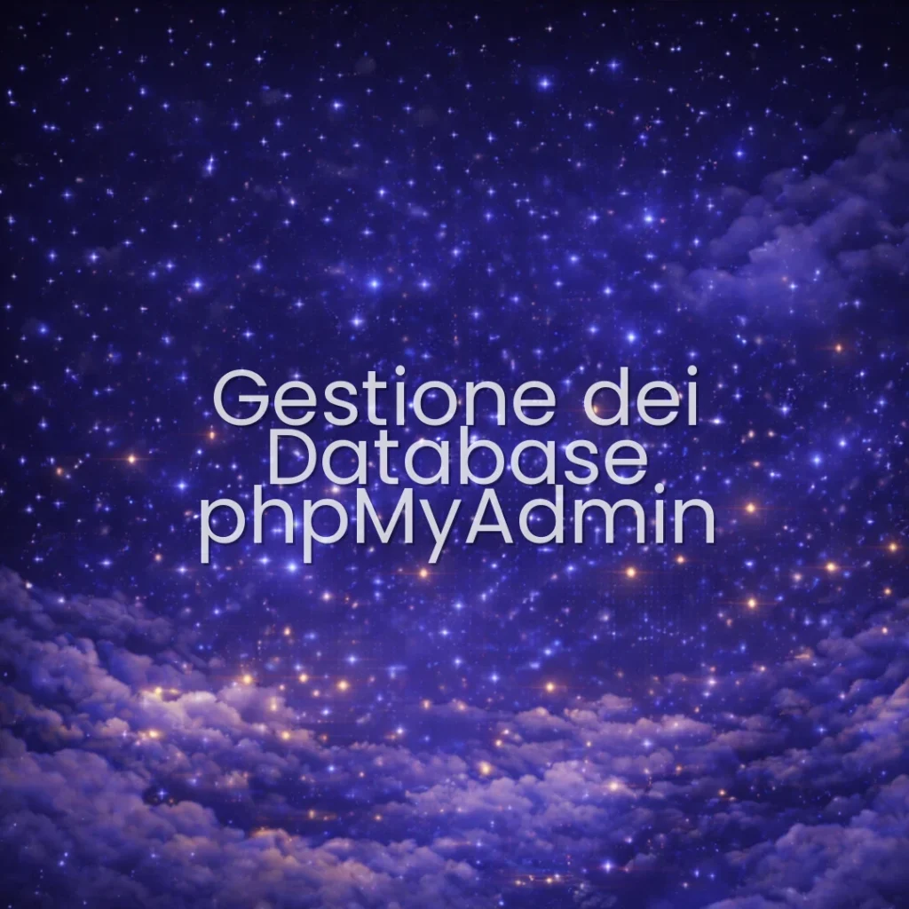 Gestione dei Database phpMyAdmin